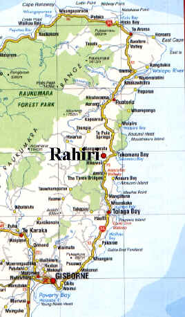 Directions to "Rahiri",  just 5k inland from Tokomaru Bay.